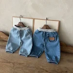 [73-110cm] ポケット付き デニム パンツ - Image 3