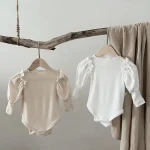 [66-90cm] パフスリーブノーカラー ロンパース    LB5493 - Image 9