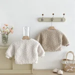 [73-110cm] フラワー&ウサギ 刺繡 アウター - Image 16