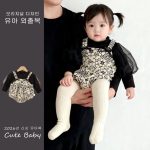 [66-90cm]サロペット&Tシャツ フラワー おしゃれ 可愛い セットアップ - Image 5