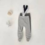 [73-100cm] ボーダー サロペット タイツ - Image 16