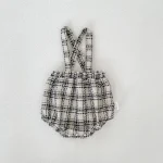 [66-100cm]ロンパース チェック柄 サロペット 可愛い ディリー - Image 4
