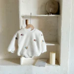 [1-18M] ローズ柄 ロンパース - Image 5