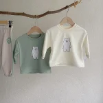 [73-100cm] 熊柄 カジュアル セットアップ - Image 10