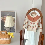 [90-130cm]チューリップ柄 カーディガン - Image 3