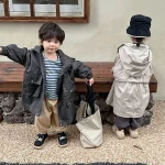 [80-150cm] フード付き ロング アウター - Image 20