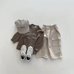 [73-120cm] ポケット付き カジュアル パンツ - Image 4