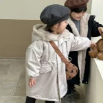 [80-150cm] 裏ボアフーディーコート - Image 3