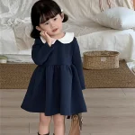 [80-130cm]ワンピース フォーマル 丸襟 おしゃれ - Image 4