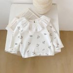 [66-90cm]インナーシャツ フリル襟 ロングスリーブ おしゃれ 肌に優しい トップス - Image 14