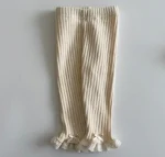 [73-110cm]レース リボン リブ レギンス - Image 5