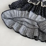 [66-140cm] リボン 小花柄 ロンパース or ワンピース - Image 5