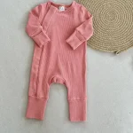 [59-90cm] ヘアバンド付き 無地 ロンパース