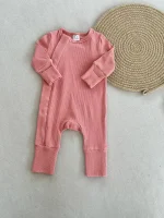 [59-90cm] ヘアバンド付き 無地 ロンパース