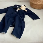 [66-90cm]オールインワン 韓国風 丸襟 肌に優しい ベビー服 - Image 7