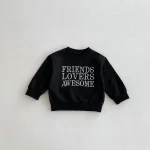 [80-130cm] 英字 プリントプルオーバー トレーナー - Image 16