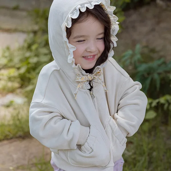 [90-150cm] フリル フート付き アウター