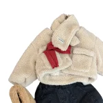 [80-130cm] スカーフ付き ボア アウター - Image 8