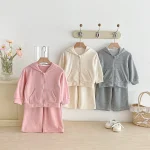 [80-130cm]セットアップ シンプル フード付き カジュアル 二点セット