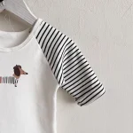 [66-90cm] 犬柄 ロンパース