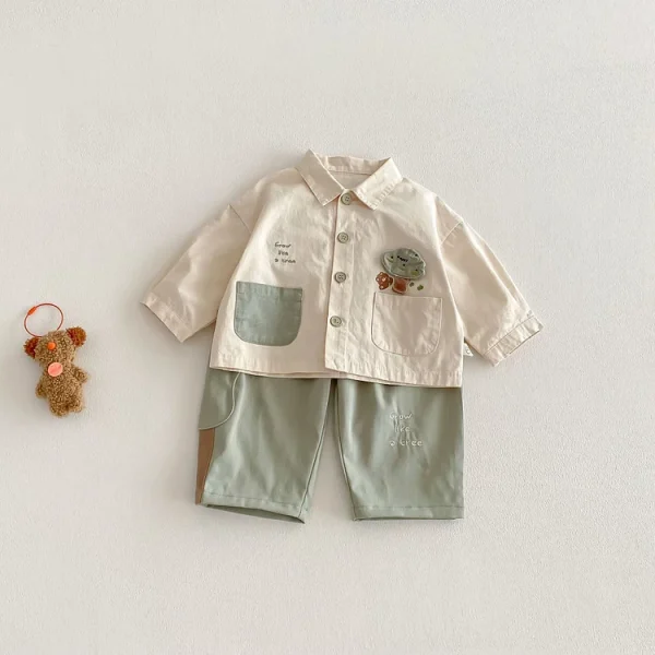 [73-110cm]カジュアルパンツ ツリー柄 ボトムス