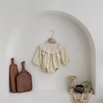 [66-90cm]フリル襟 ロンパース - Image 2