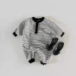 [66-90cm] ボーダー オールインワン - Image 13