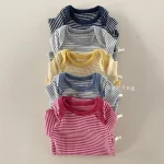 [73-90cm]ロンパース ボーダー 可愛い おしゃれ 肌に優しい ベビー服 - Image 6