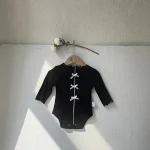 [66-90cm] リボン フリル襟 ロンパース - Image 13