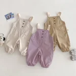 [73-120cm] ポケット付き シンプル サロペット - Image 12