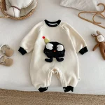 [66-90cm] サイドボタンカートゥーン オールインワン - Image 9