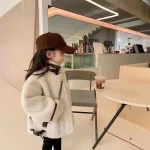 [90-130cm] フェイクムートン コート - Image 3