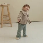 [73-100cm] 韓国風 丸襟 ボア トップス - Image 3