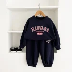 [80-130cm] 英字プリントカジュアル セットアップ - Image 4