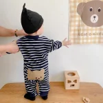 [66-110cm] バック熊柄 オールインワン - Image 9