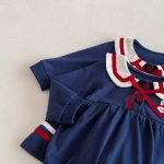 [66-100cm]姉妹お揃いコーデ ウサギ柄 セーラー風 ロンパース/ワンピース - Image 7