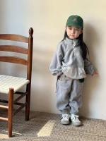 [80-150cm] フリース POLOデザイン セットアップ - Image 6