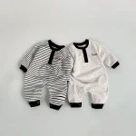 [66-90cm] 韓国風 英字プリント オールインワン - Image 9