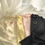 [73-120cm]ハート柄 フリル襟 トップス - Image 13