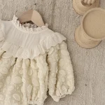 [66-90cm]フリル襟 ロンパース - Image 4