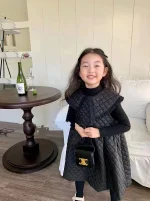 [90-130cm] インナー シャツ&キルティング ワンピース - Image 8