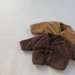 [80-130cm] 韓国風 コーデュロイ サロペット - Image 2