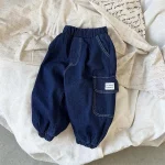 [80-120cm] ポケットデニム パンツ - Image 2