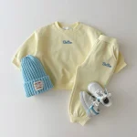 [80-130cm] 英字刺繡 セットアップ