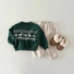 [80-130cm] 鹿柄 ボア付き トップス - Image 11