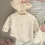 [66-90cm] フラワー ロンパース - Image 5