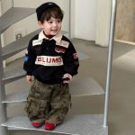 [80-130cm]プリント カジュアル 裏起毛 トレーナー/パンツ - Image 7