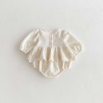 [66-90cm]レイヤード レース ロンパース - Image 12