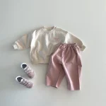 [80-130cm] 英字プリント トレーナー - Image 8