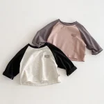 [73-100cm] カラー切り替え シャツ